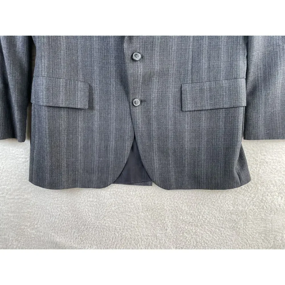 Richmann Brothers Wool Blazer Mens Sz 42 Gray Embassy Square Suit Jacket READ